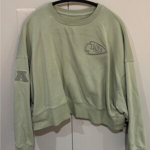 Kansas City Chiefs Oversized Cropped Sweatshirt (Size Small)